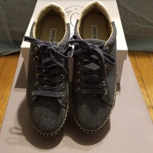 Steve Madden Denim Platform Espadrille